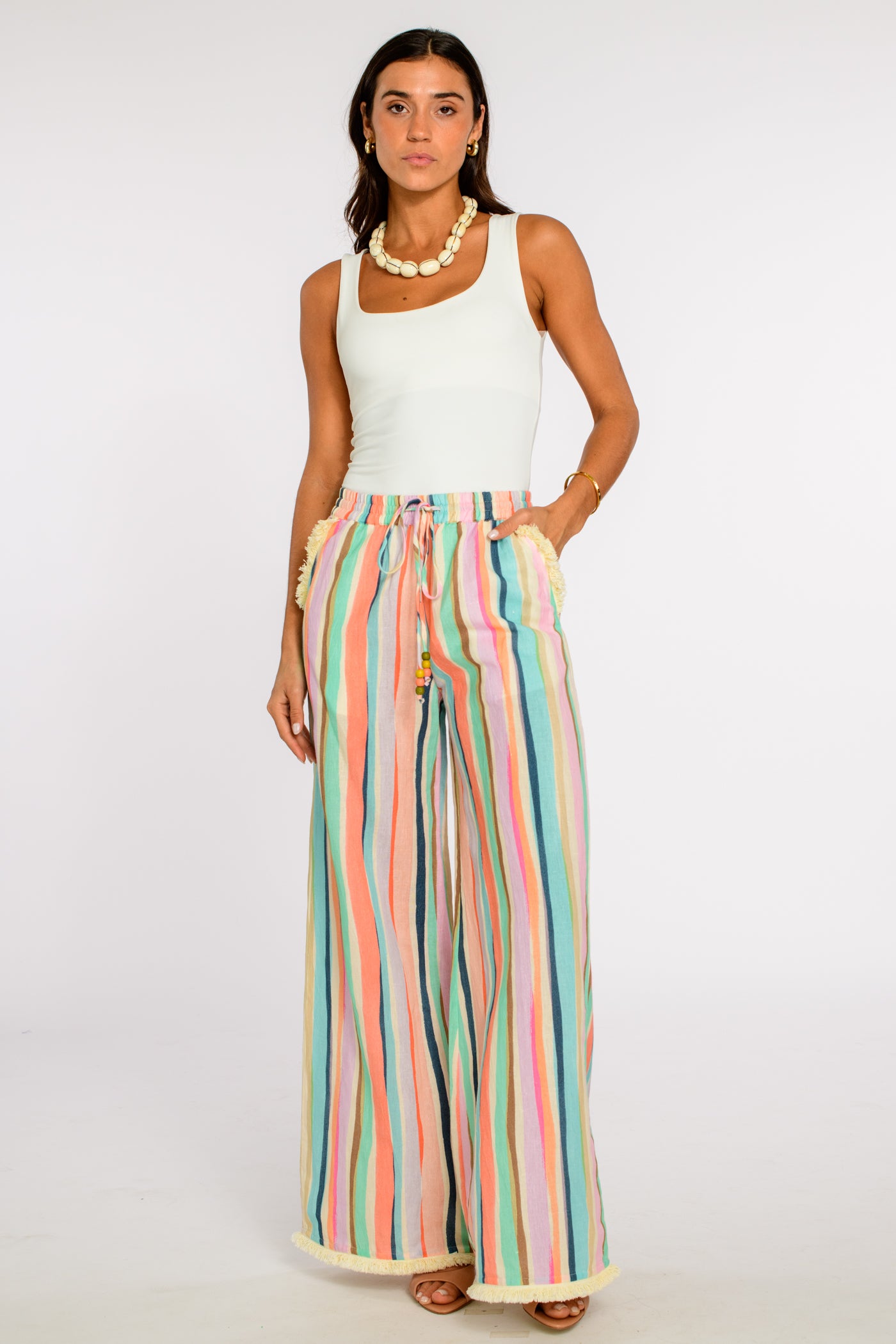 Presley Pants in Sherbet Stripe