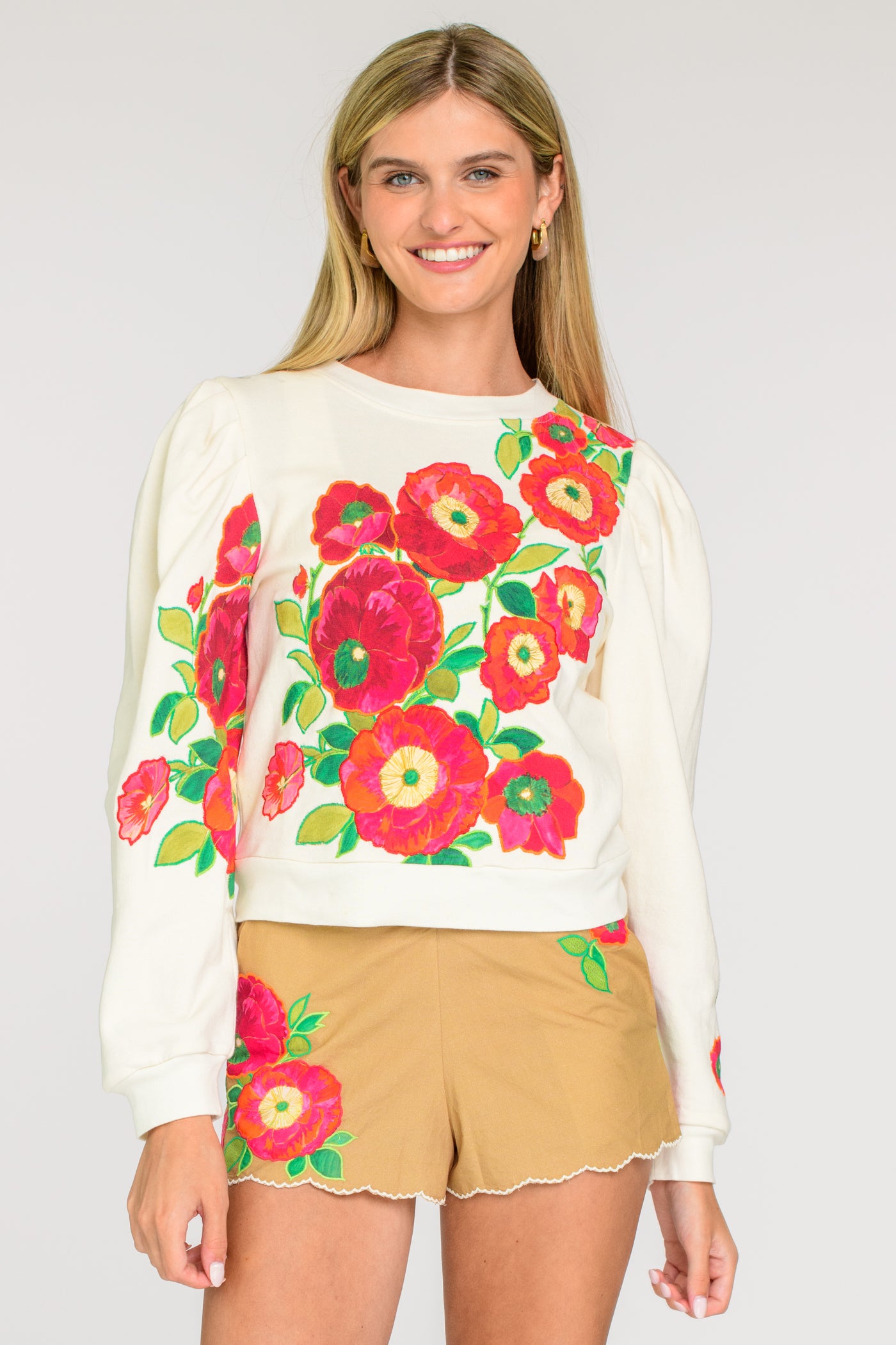 Jasmine Top in Poppy Patch – Elizabeth Ackerman Designs, LLC