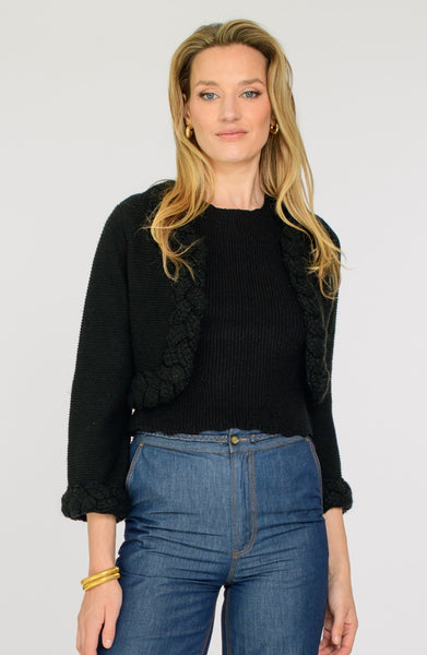Honey Cardigan in Black – Elizabeth Ackerman Designs, LLC