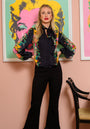 Brit Bow Blouse in Centerpiece Black
