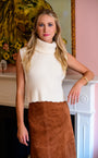 Heather Convertible Sweater in Ivory