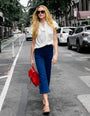 Short Sleeve Emily Top in Solid Pristine