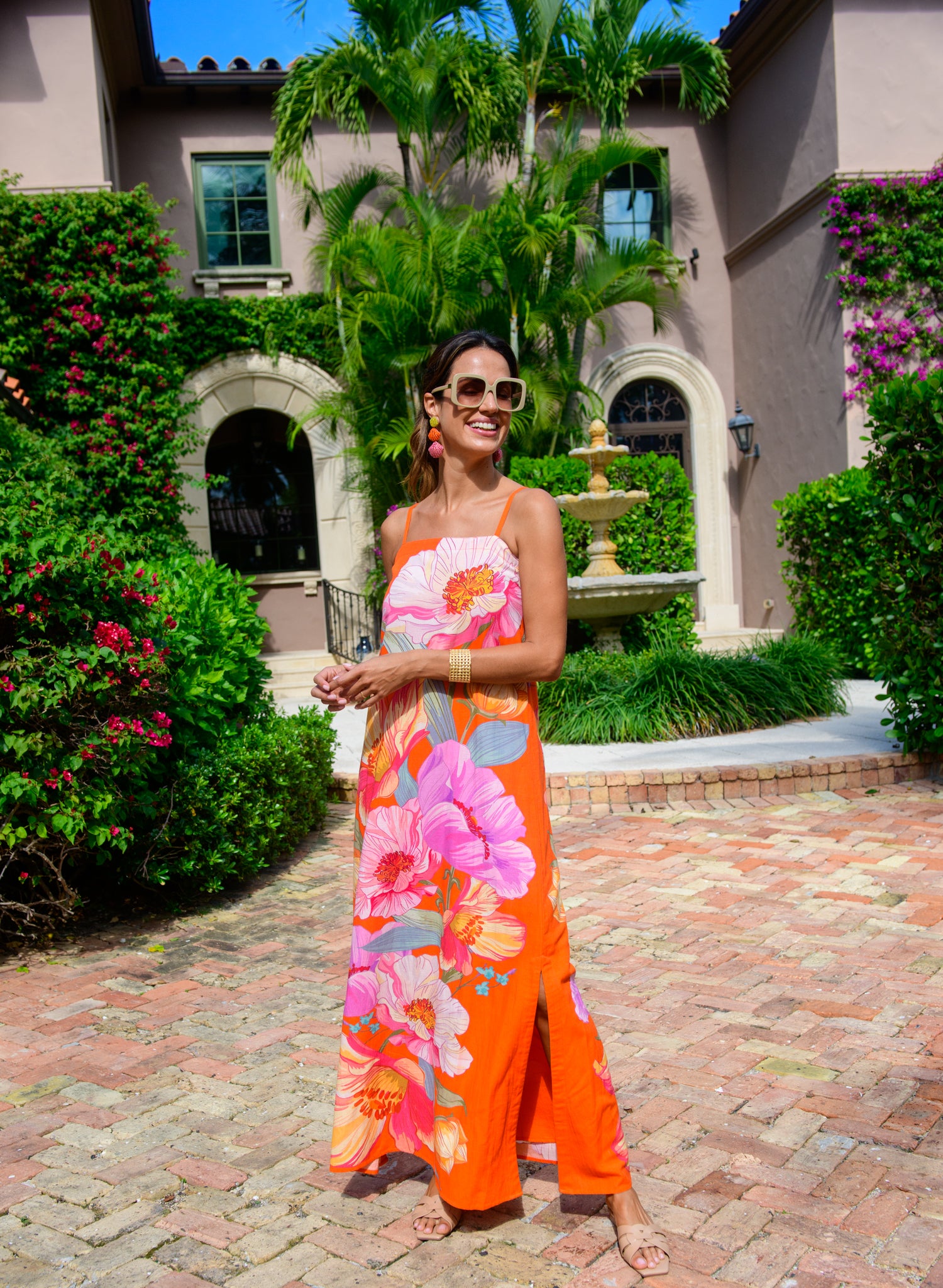 Betsy Dress in Sunset Blooms