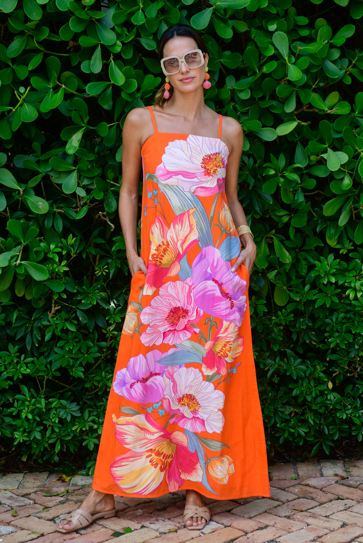 Betsy Dress in Sunset Blooms