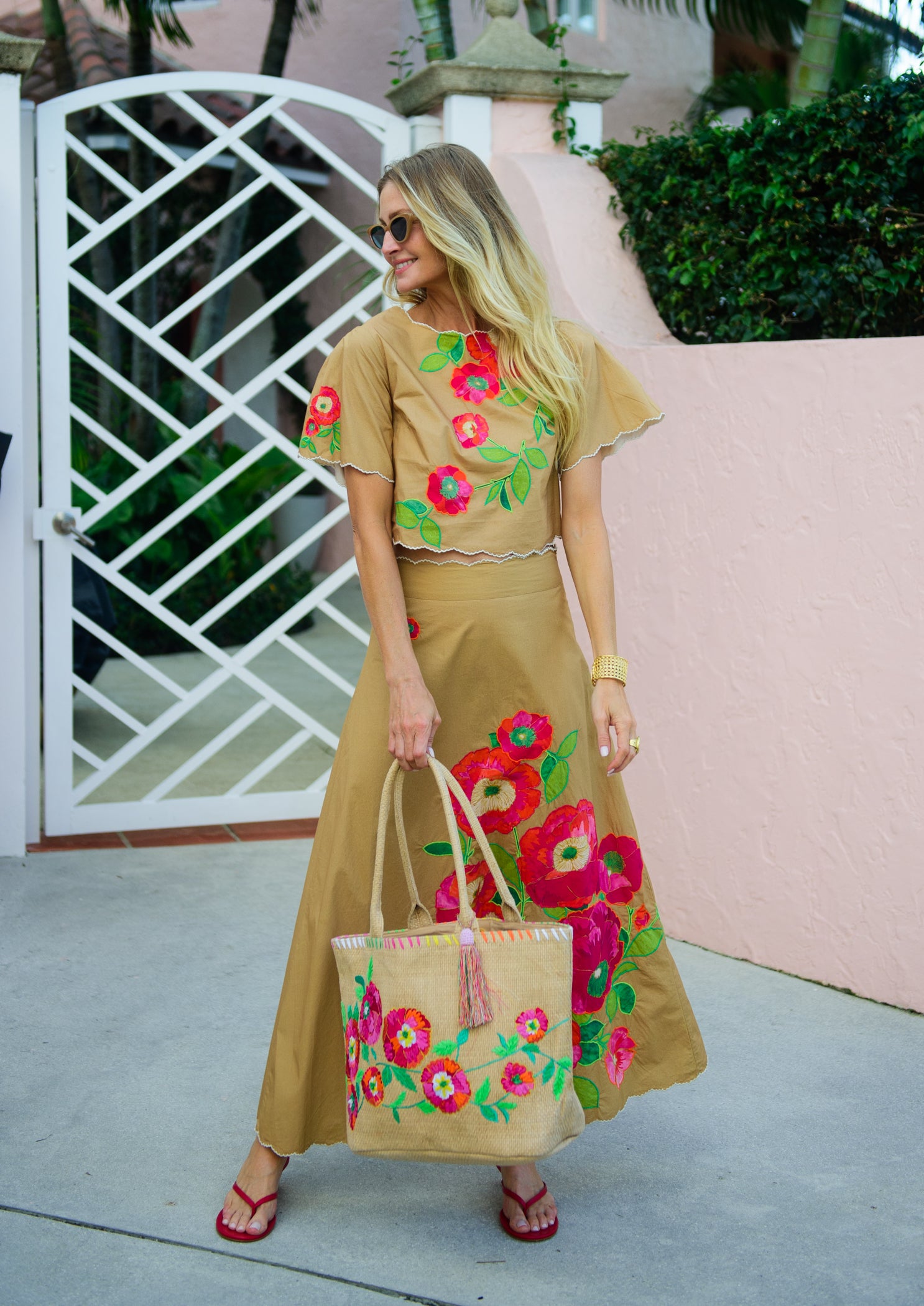 Paloma Top in Poppy Patch Iced Coffee – Elizabeth Ackerman Designs