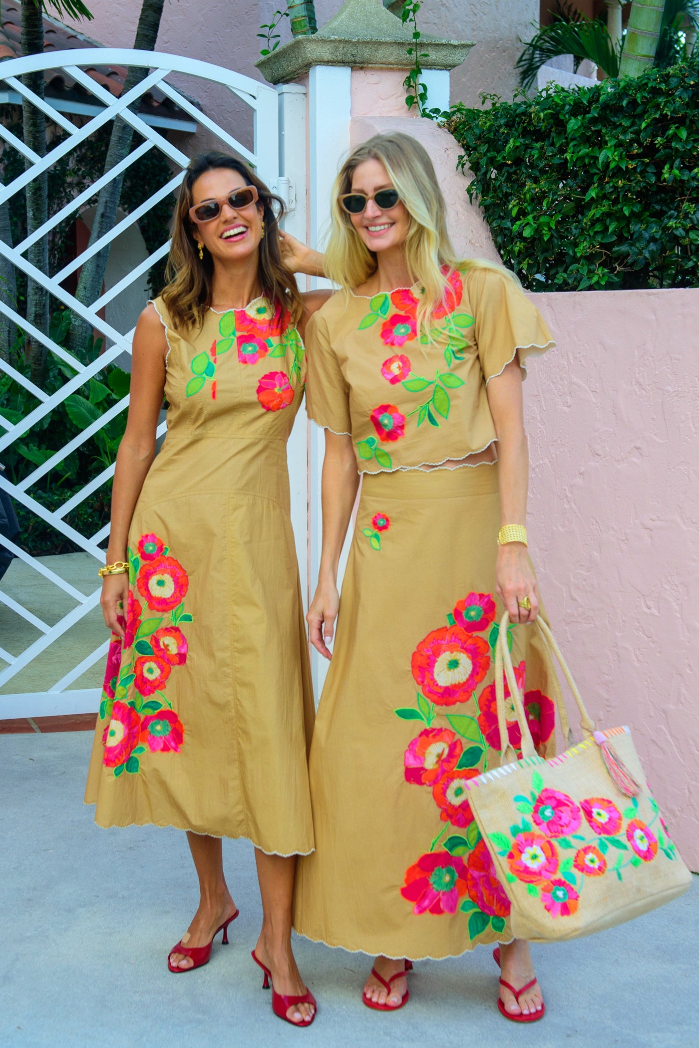 A.E.マルティ☆ファッションプレートLA SOUBRETTE ANNAMITE Anita Skirt in Poppy Patch Iced Coffee – Elizabeth Ackerman