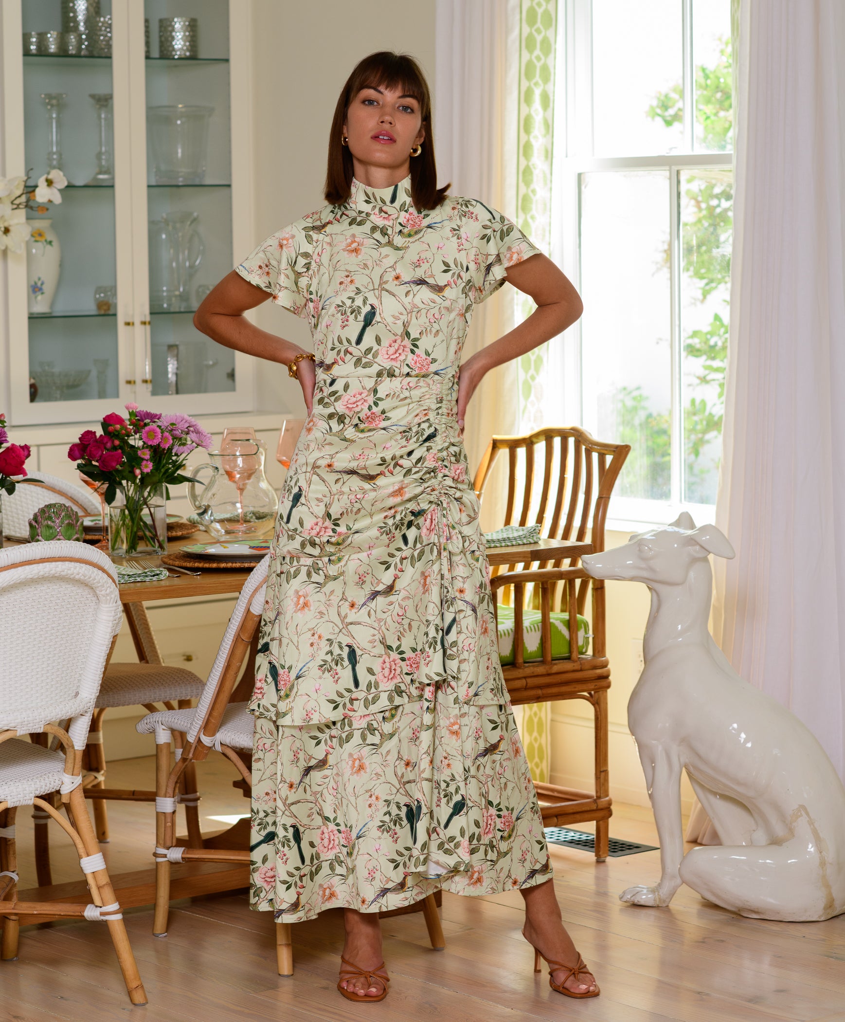 Mackenzie Dress in Chinoiserie Pear