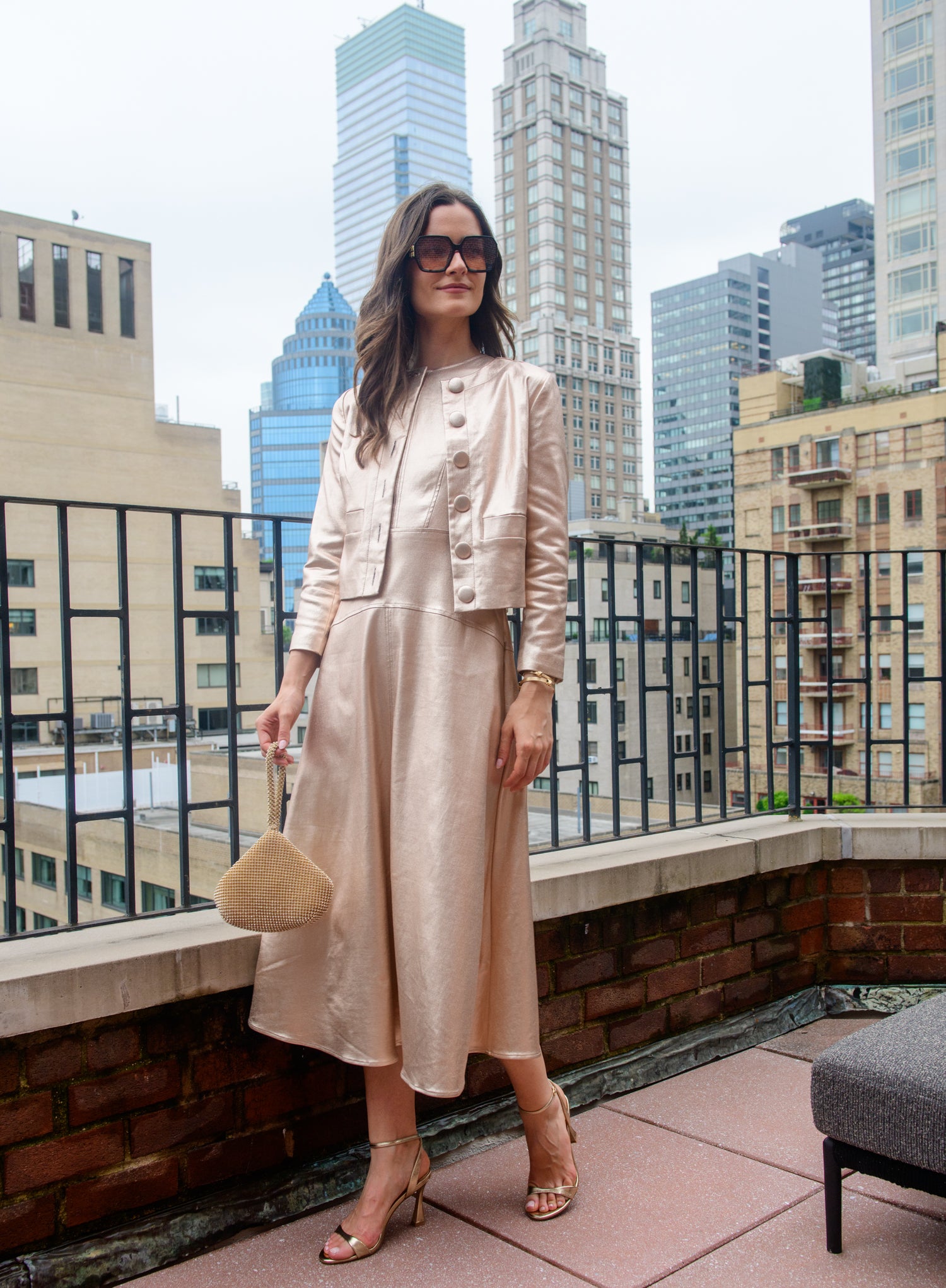 Remy Jacket in Metallic Denim